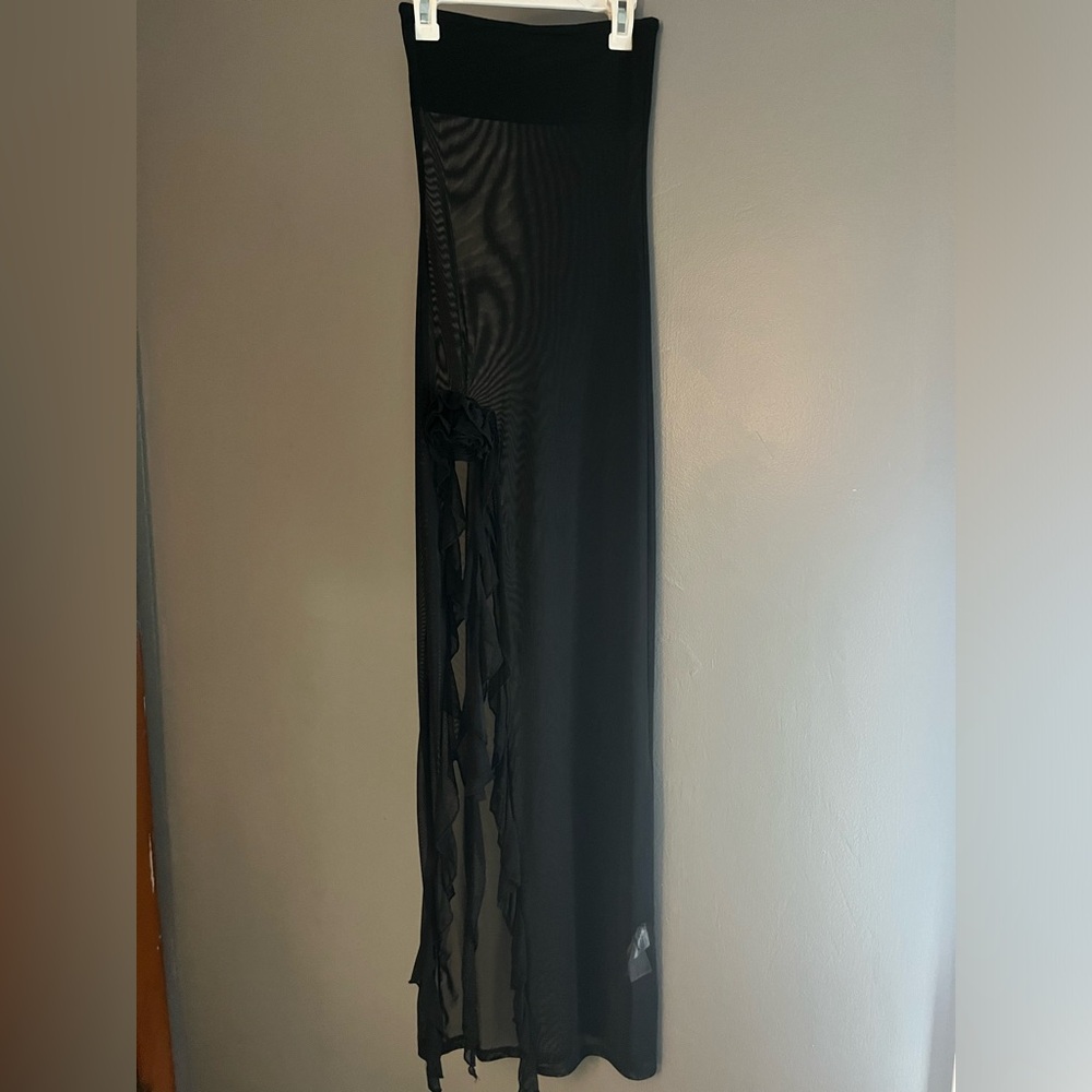 Black sheer dress